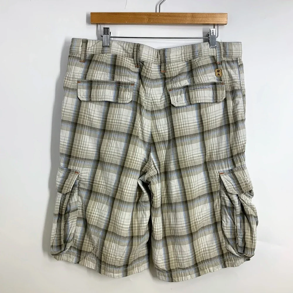 Tommy Bahama Men's Plaid Cargo Shorts Casual‎ Outdoor Summer Size 34